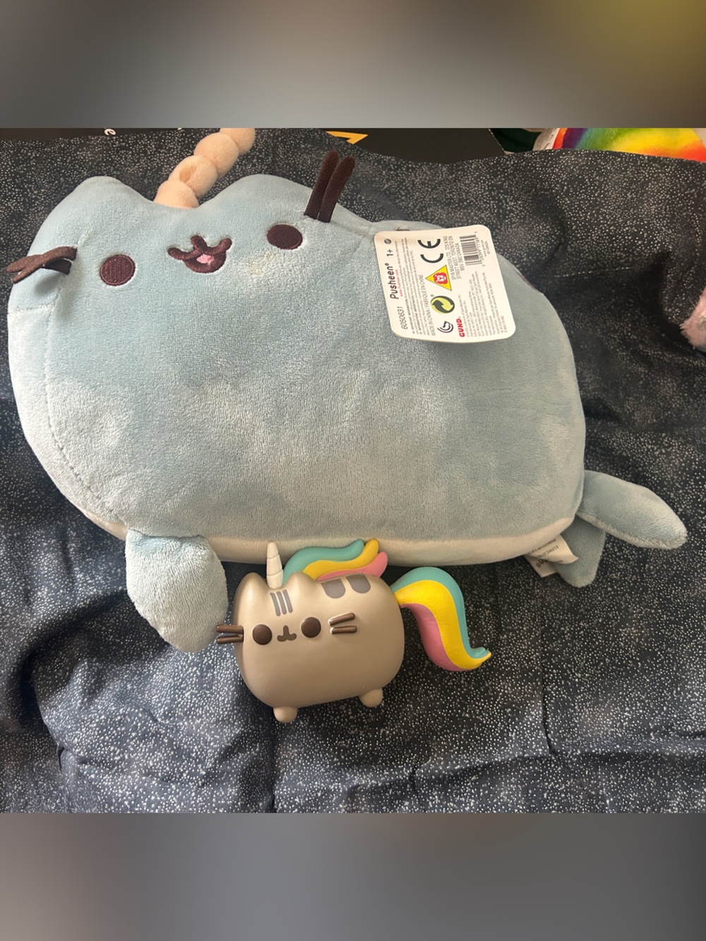 Pusheen Bundle — Narwhal Plush with Tags + Pusheenicorn figure